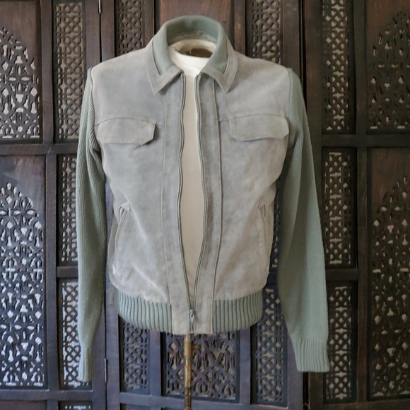 Vintage Leather sweater jacket - Picture 6 of 16